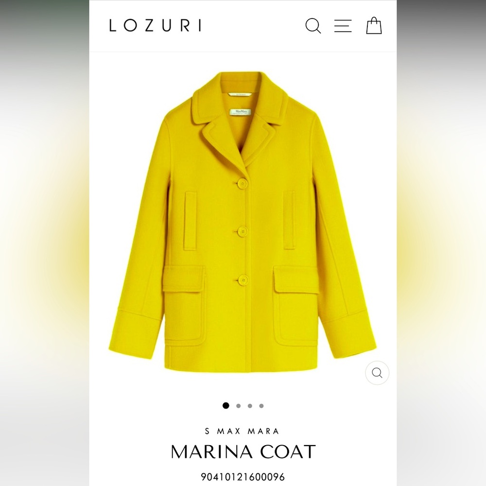 Nice warm lemon yellow colour max Mara jacket perfect for winter !!
